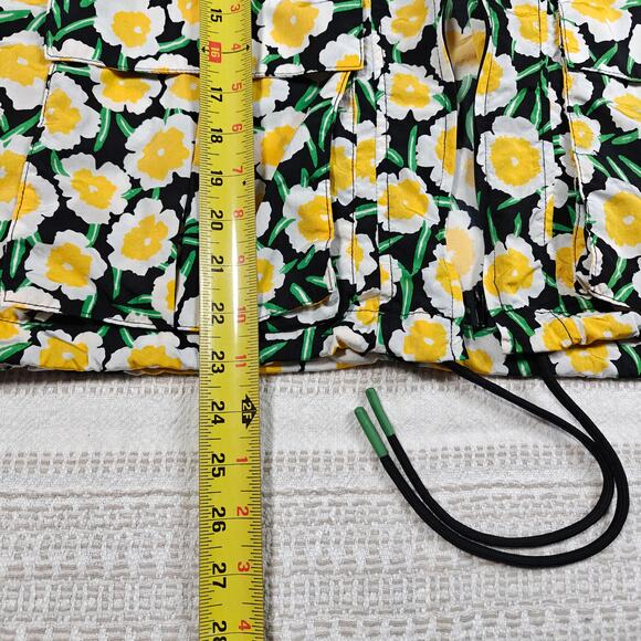 Diane von Furstenberg Yellow Poppy Floral Hooded Vest XXS Used Excellent - Picture 4 of 8